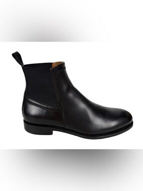 Aquatalia Mens 11 Boots Leather Ankle Chelsea Black Casual Made In Italy